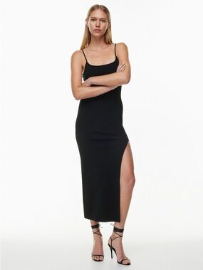 Aritzia Black Viscose-Blend dress